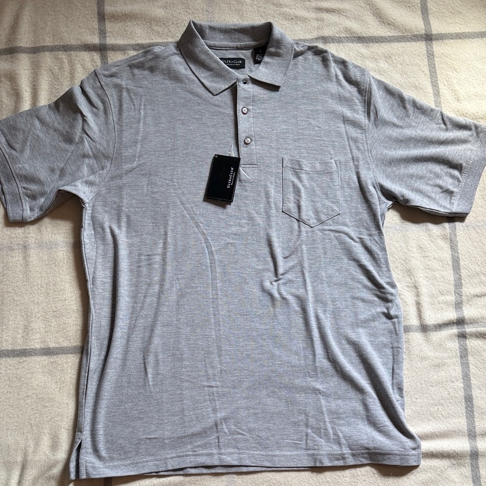 Ultra Club Light Gray Men’s Polo Shirt